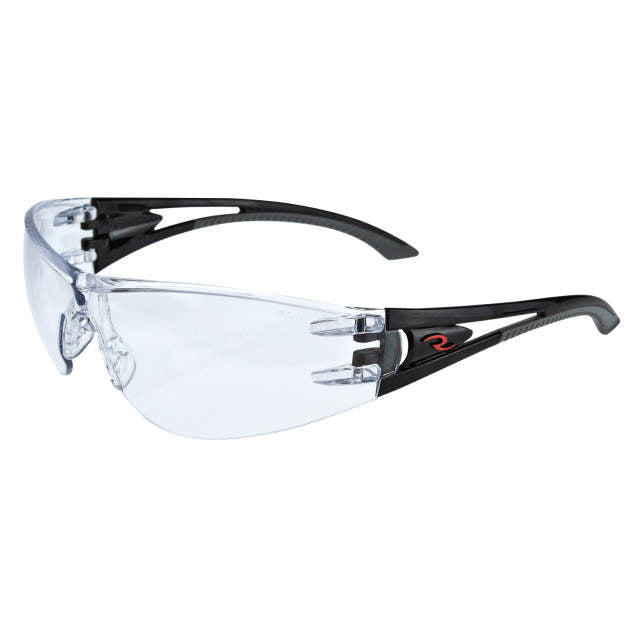 Radians Optima Safety Eyewear Clear Anti-Fog Lens Black Frame