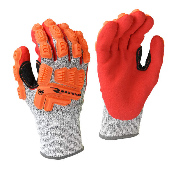 Radians RWG603R Cut Protection Level A5 Sandy Foam Nitrile Impact Work Glove