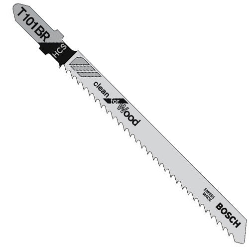 Bosch T101BR Jigsaw Blade 10 TPI HCS Reverse Tooth — Splinter-Free Downstroke Cuts