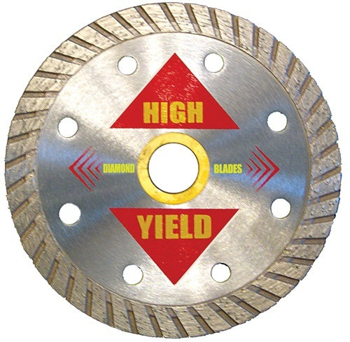 High Yield TURBO5 5 Inch x .095 Turbo Rim Diamond Blade 5/8-7/8 Arbor 10mm Rim