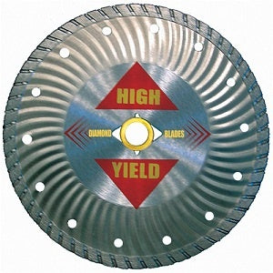 High Yield TURBO7WC 7 Inch x .095 Turbo Wave Core Diamond Blade 5/8 Diamond Arbor 10mm Rim