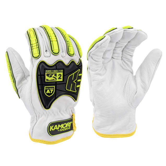Radians RWG47 KAMORI® Cut A7 Buffalo Leather Driver Glove with TPR Impact Protection
