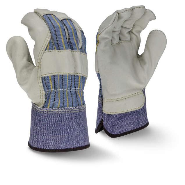 Radians RWG3210 Regular Grain Cowhide Leather Palm Work Glove with Safety Cuff