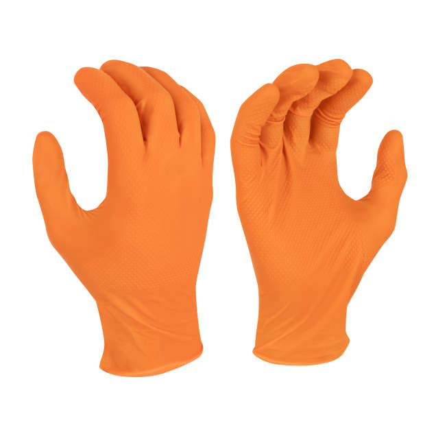 Radians RWG9606 6 Mil Nitrile Diamond Grip Disposable Industrial Grade Glove