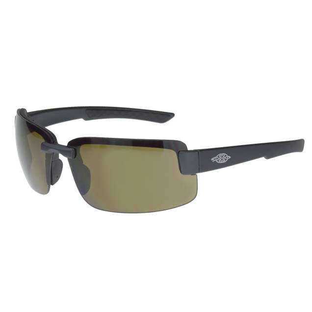 Crossfire ES6 Premium Safety Eyewear Brown Polarized Lens Black Frame