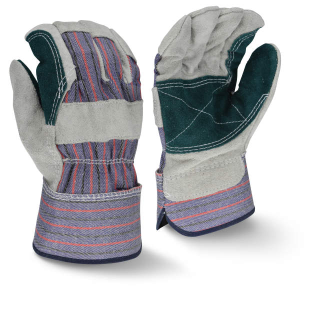 Radians RWG3200DP Regular Shoulder Split Cowhide Double Palm Work Glove with Safety Cuff